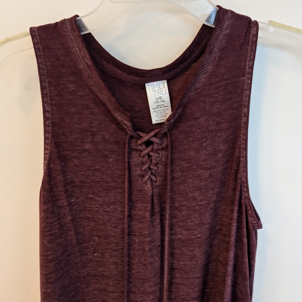 Burgundy sleeveless dress
